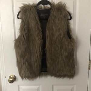 Brown Faux Fur Vest